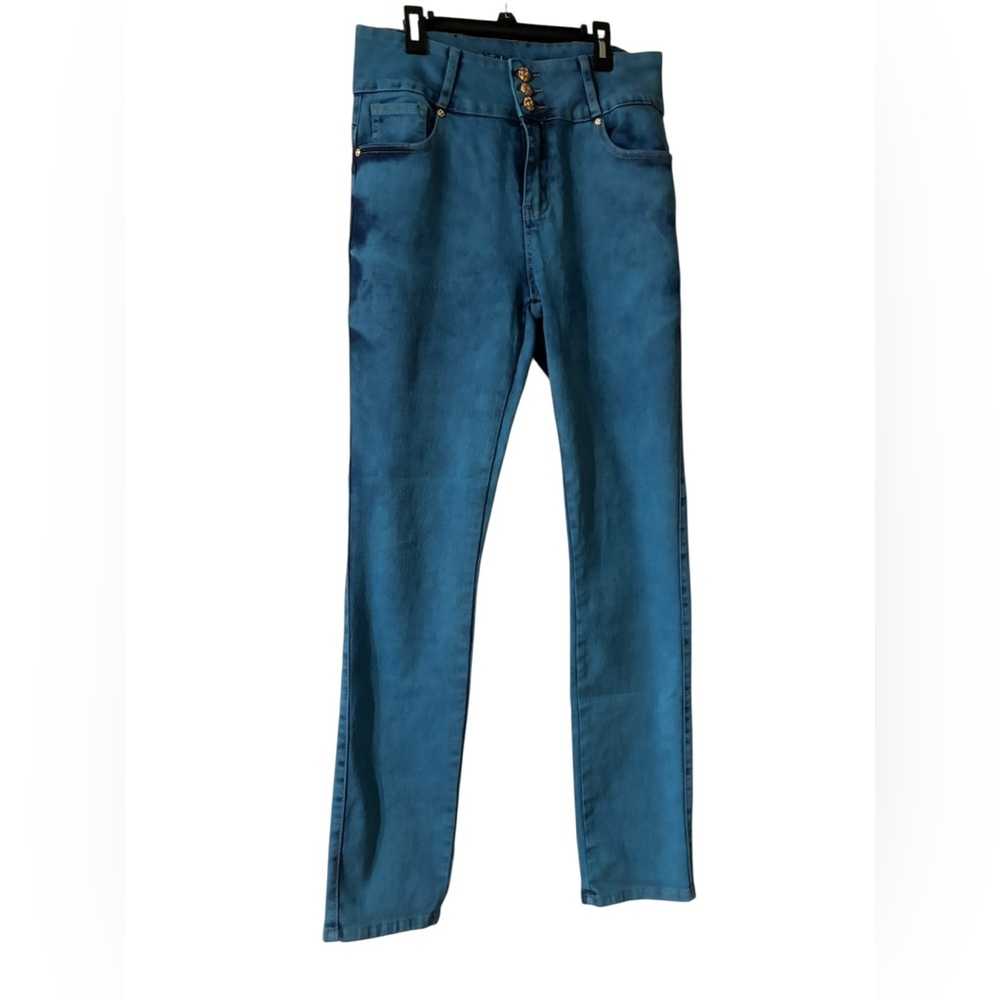 Skinny Blue Jeans with Faded Wash
